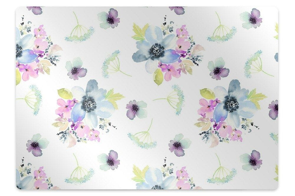 kobercomat.sk Ochranná podložka pod stoličku fialové kvety 140x100 cm 2 cm 